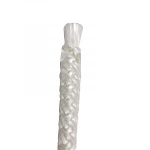 TRECCIA TONDA ARTICA BIANCA CON RINFORZO INTERNO AL METRO